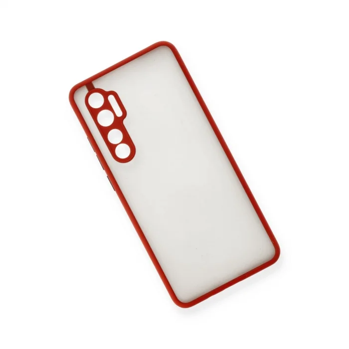 BUĞZ Xiaomi Mi Note 10 Lite Kılıf Montreal Silikon Kapak - Kırmızı