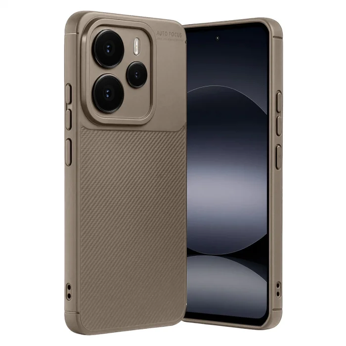 BUĞZ Xiaomi Note 14 5g Auto Focus Karbon Kapak - Kahverengi