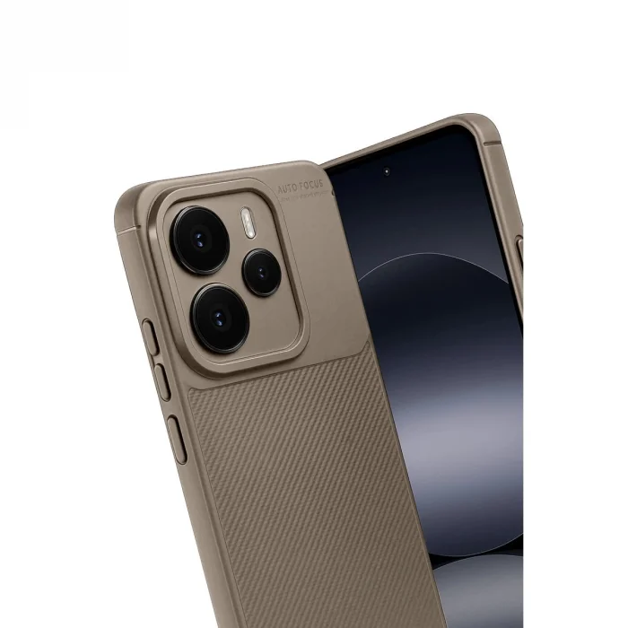 BUĞZ Xiaomi Note 14 5g Auto Focus Karbon Kapak - Kahverengi