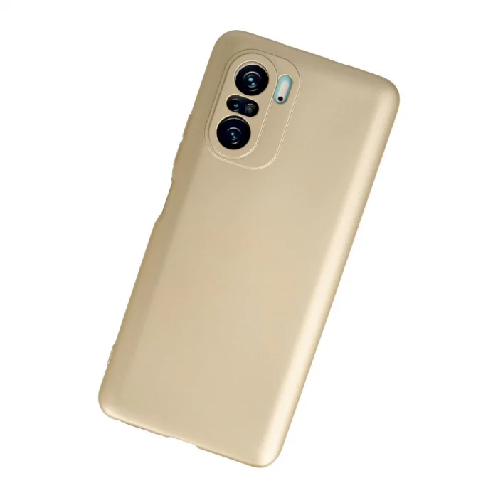 BUĞZ Xiaomi Poco F3 Kılıf First Silikon - Gold