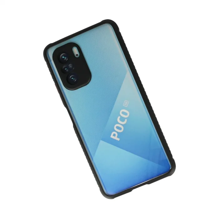 BUĞZ Xiaomi Poco F3 Kılıf Miami Şeffaf Silikon - Siyah