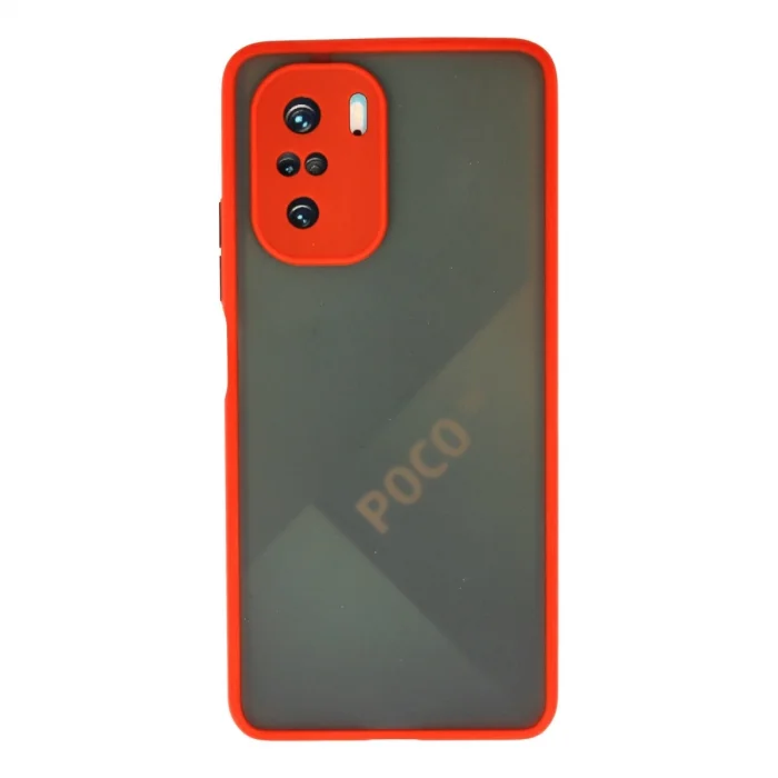 BUĞZ Xiaomi Poco F3 Kılıf Montreal Silikon Kapak - Kırmızı
