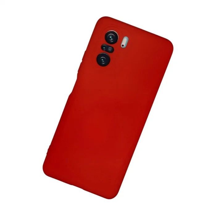 BUĞZ Xiaomi Poco F3 Kılıf Nano İçi Kadife Silikon - Kırmızı