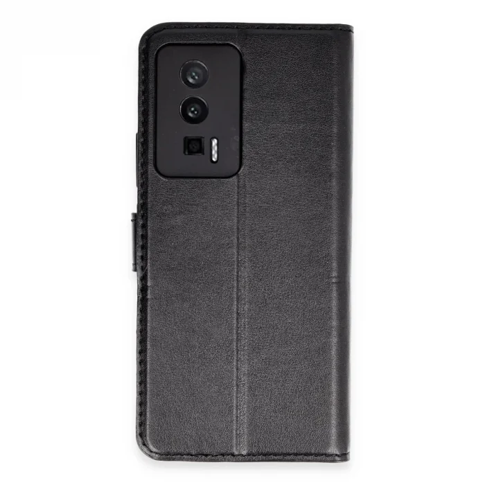 BUĞZ Xiaomi Poco F5 Pro Kılıf Trend S Plus Kapaklı Kılıf - Siyah