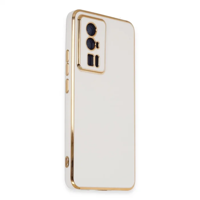 BUĞZ Xiaomi Poco F5 Pro Kılıf Volet Silikon - Beyaz