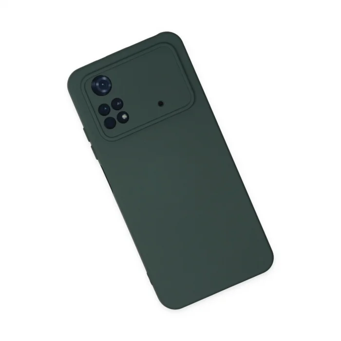 BUĞZ Xiaomi Poco M4 Pro 4g Kılıf Nano İçi Kadife Silikon - Koyu Yeşil