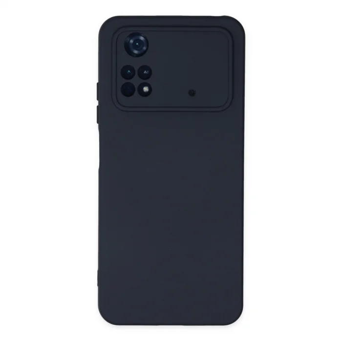 BUĞZ Xiaomi Poco M4 Pro 4g Kılıf Nano İçi Kadife Silikon - Lacivert