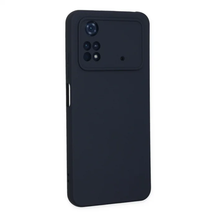 BUĞZ Xiaomi Poco M4 Pro 4g Kılıf Nano İçi Kadife Silikon - Lacivert