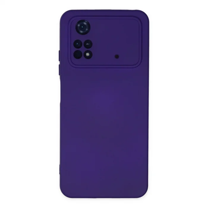 BUĞZ Xiaomi Poco M4 Pro 4g Kılıf Nano İçi Kadife Silikon - Mor