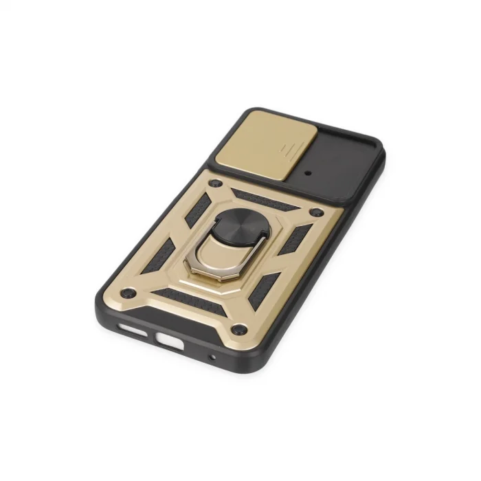 BUĞZ Xiaomi Poco M4 Pro 4g Kılıf Pars Lens Yüzüklü Silikon - Gold