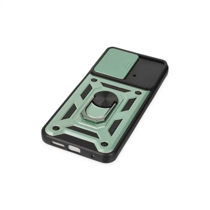 BUĞZ Xiaomi Poco M4 Pro 4g Kılıf Pars Lens Yüzüklü Silikon - Yeşil