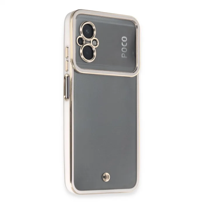BUĞZ Xiaomi Poco M5 Kılıf Liva Lens Silikon - Beyaz