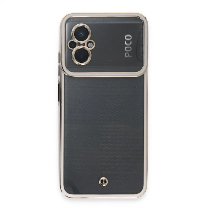 BUĞZ Xiaomi Poco M5 Kılıf Liva Lens Silikon - Beyaz