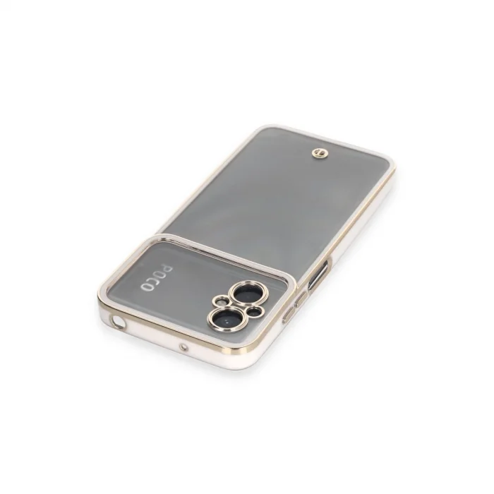BUĞZ Xiaomi Poco M5 Kılıf Liva Lens Silikon - Beyaz
