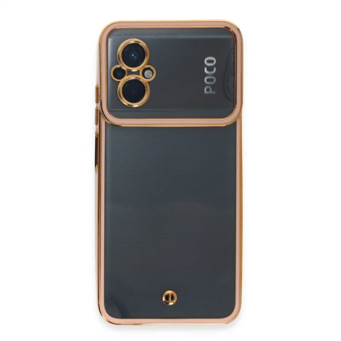 BUĞZ Xiaomi Poco M5 Kılıf Liva Lens Silikon - Rose