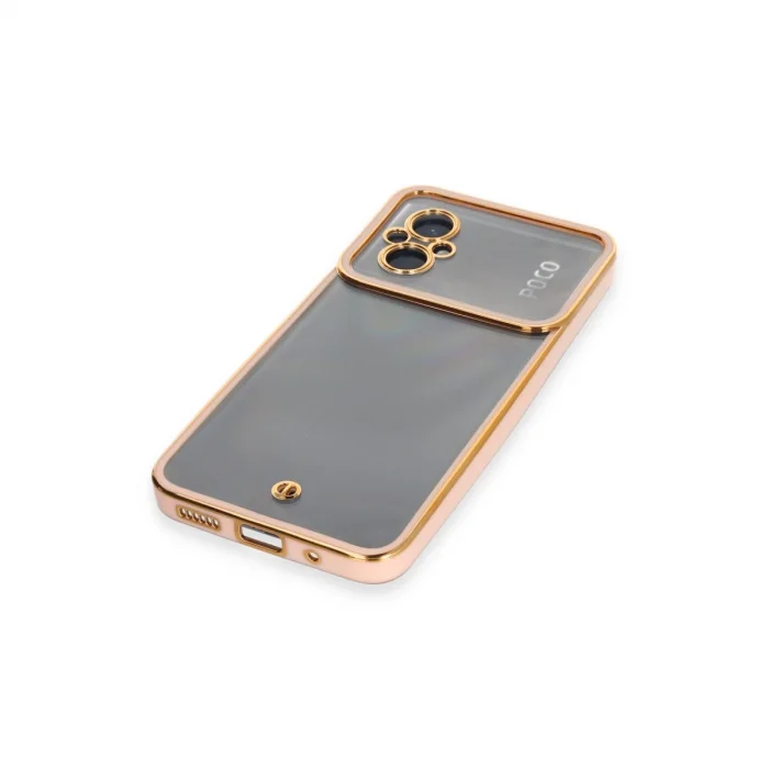 BUĞZ Xiaomi Poco M5 Kılıf Liva Lens Silikon - Rose