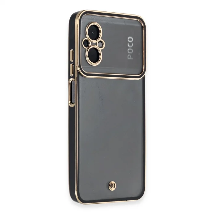 BUĞZ Xiaomi Poco M5 Kılıf Liva Lens Silikon - Siyah