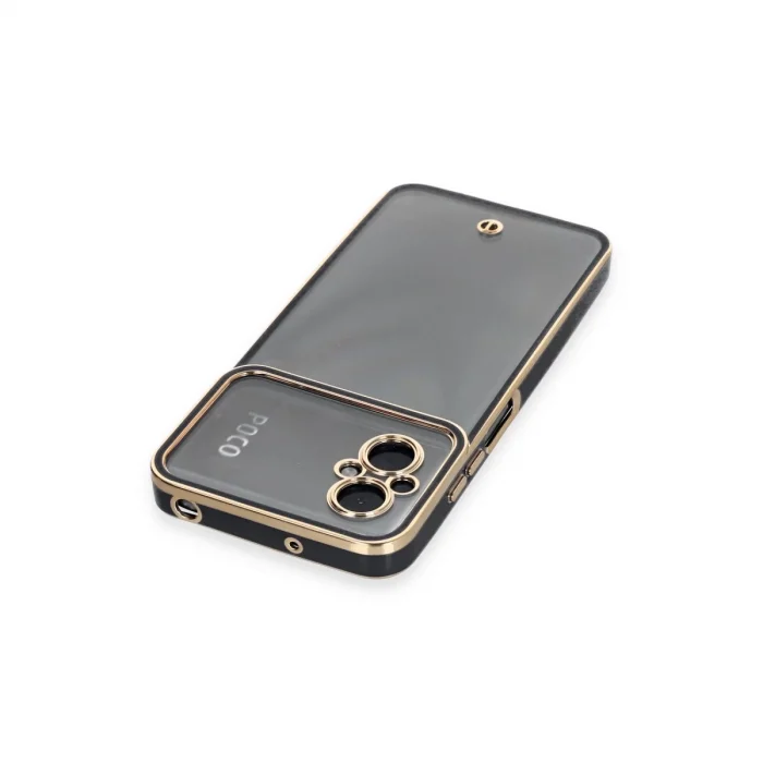 BUĞZ Xiaomi Poco M5 Kılıf Liva Lens Silikon - Siyah