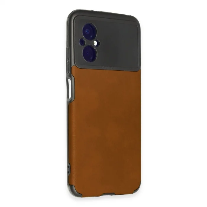 BUĞZ Xiaomi Poco M5 Kılıf Loop Deri Silikon - Kahverengi