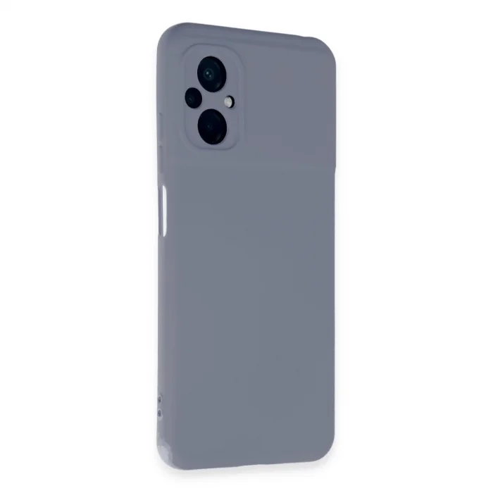 BUĞZ Xiaomi Poco M5 Kılıf Nano İçi Kadife Silikon - Gri
