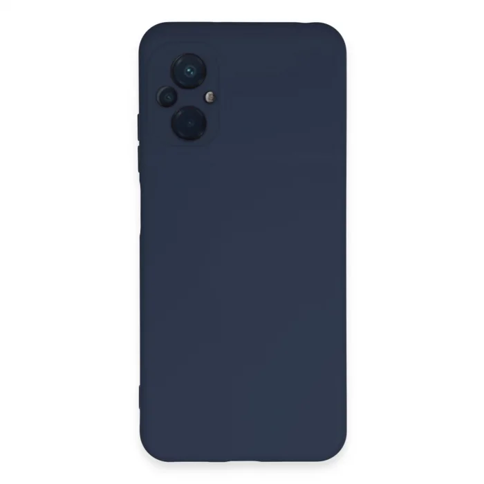 BUĞZ Xiaomi Poco M5 Kılıf Nano İçi Kadife Silikon - Lacivert