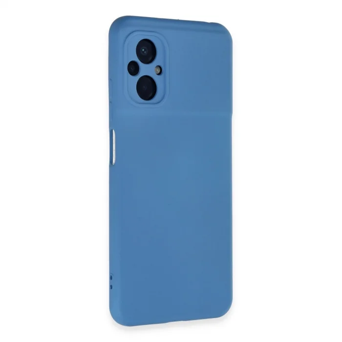 BUĞZ Xiaomi Poco M5 Kılıf Nano İçi Kadife Silikon - Mavi