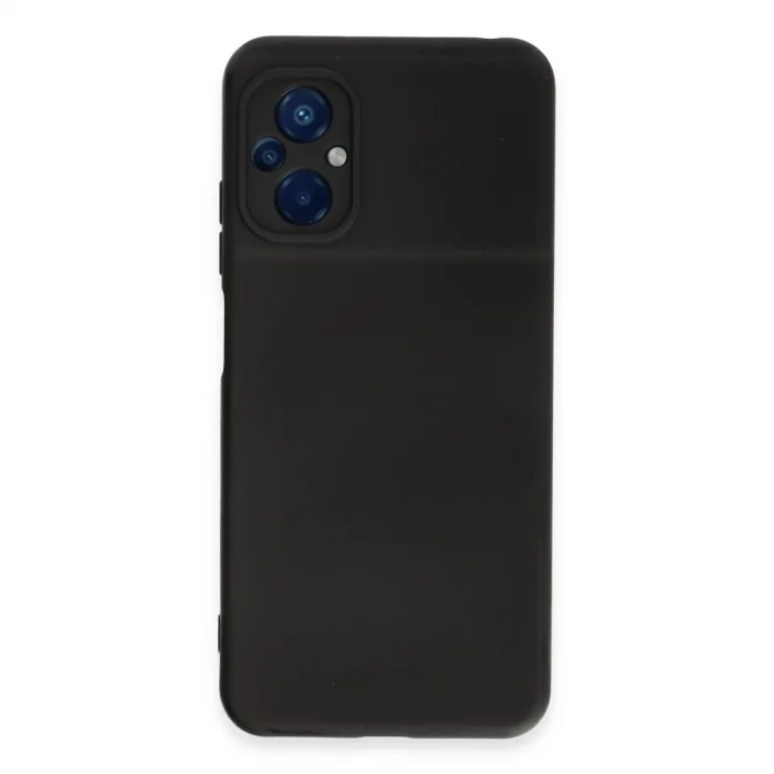 BUĞZ Xiaomi Poco M5 Kılıf Nano İçi Kadife Silikon - Siyah