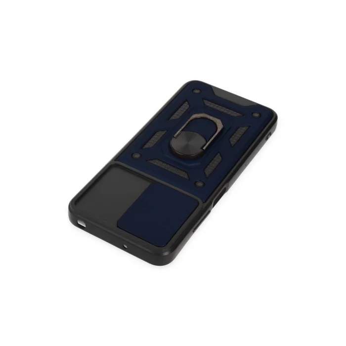 BUĞZ Xiaomi Poco M5 Kılıf Pars Lens Yüzüklü Silikon - Lacivert