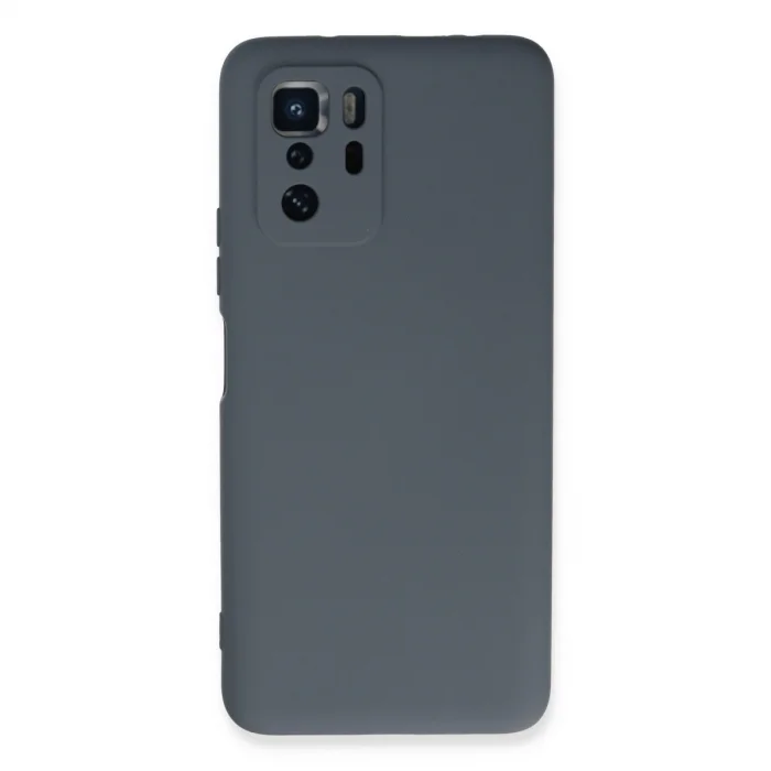 BUĞZ Xiaomi Poco X3 Gt Kılıf Nano İçi Kadife Silikon - Gri