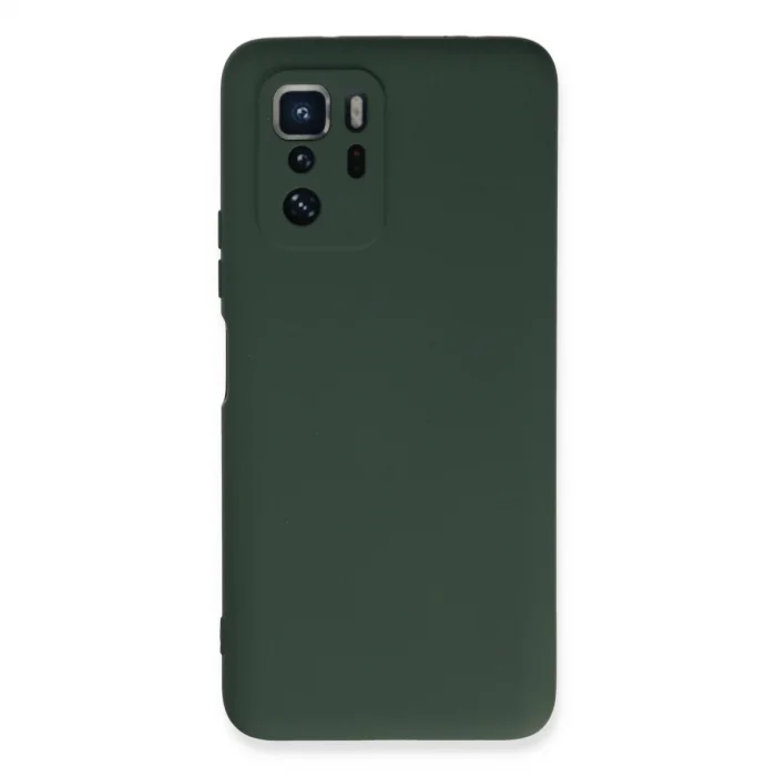 BUĞZ Xiaomi Poco X3 Gt Kılıf Nano İçi Kadife Silikon - Koyu Yeşil