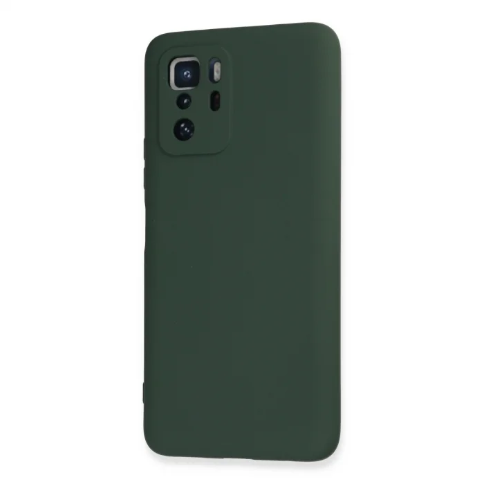 BUĞZ Xiaomi Poco X3 Gt Kılıf Nano İçi Kadife Silikon - Koyu Yeşil