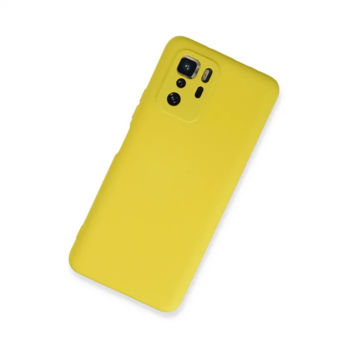 BUĞZ Xiaomi Poco X3 Gt Kılıf Nano İçi Kadife Silikon - Sarı