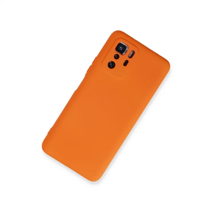 BUĞZ Xiaomi Poco X3 Gt Kılıf Nano İçi Kadife Silikon - Turuncu
