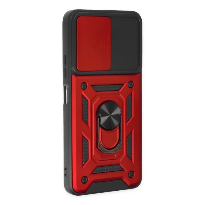 BUĞZ Xiaomi Poco X3 Gt Kılıf Pars Lens Yüzüklü Silikon - Kırmızı