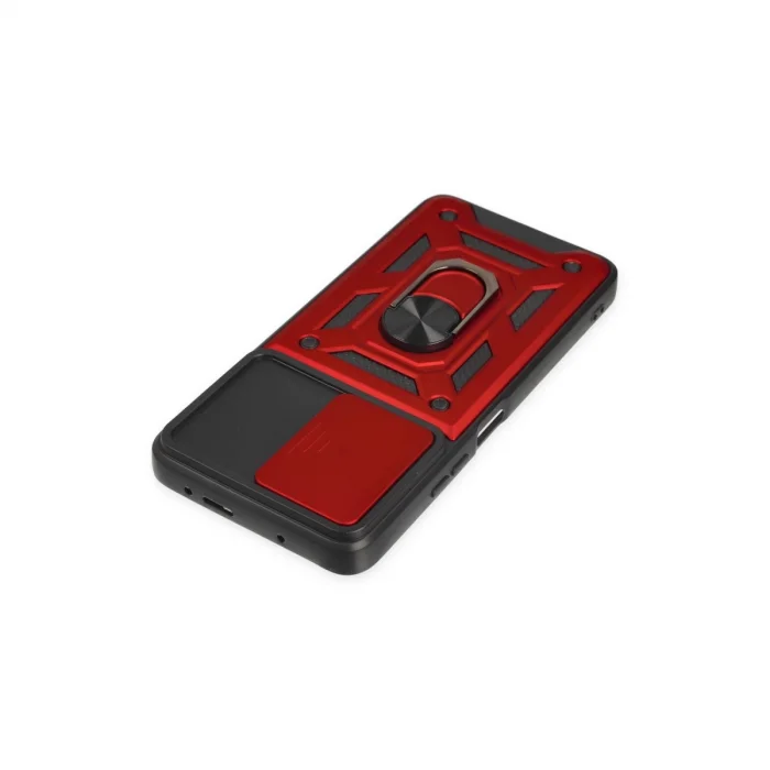 BUĞZ Xiaomi Poco X3 Gt Kılıf Pars Lens Yüzüklü Silikon - Kırmızı