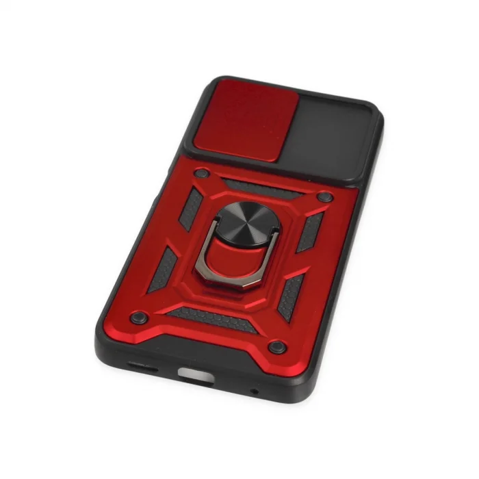 BUĞZ Xiaomi Poco X3 Gt Kılıf Pars Lens Yüzüklü Silikon - Kırmızı