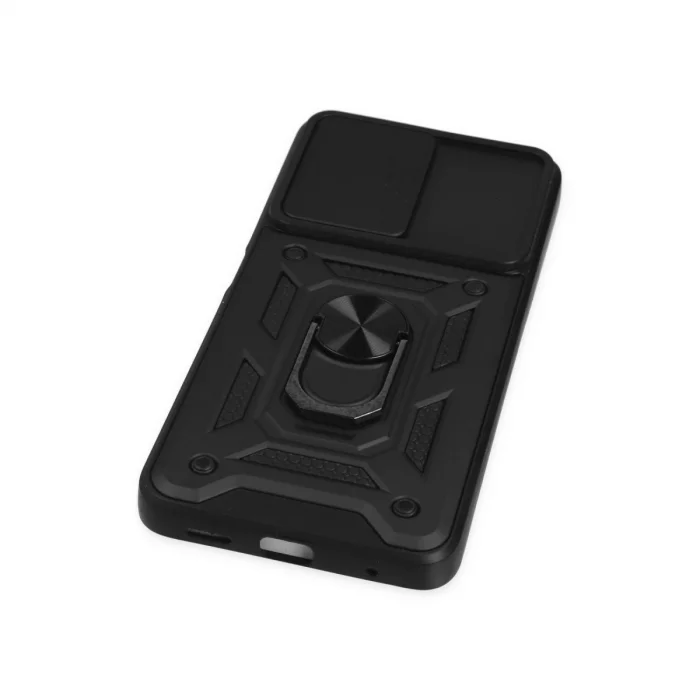 BUĞZ Xiaomi Poco X3 Gt Kılıf Pars Lens Yüzüklü Silikon - Siyah