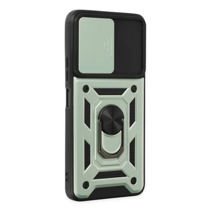 BUĞZ Xiaomi Poco X3 Gt Kılıf Pars Lens Yüzüklü Silikon - Yeşil