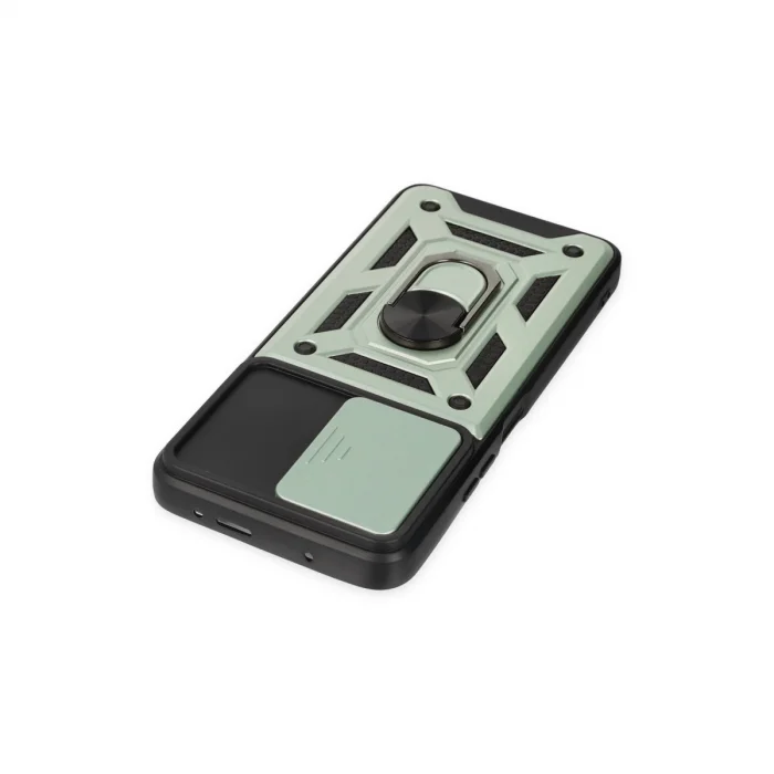 BUĞZ Xiaomi Poco X3 Gt Kılıf Pars Lens Yüzüklü Silikon - Yeşil