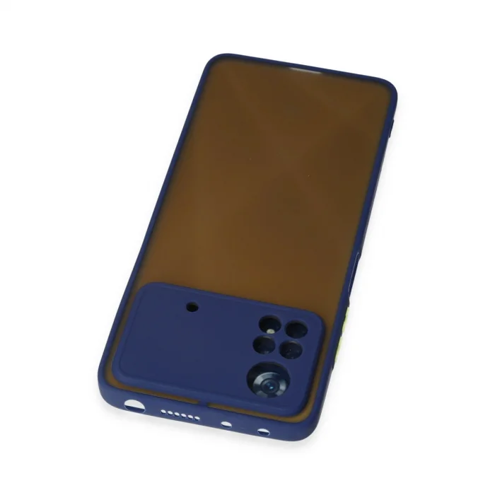 BUĞZ Xiaomi Poco X4 Pro 5g Kılıf Montreal Silikon Kapak - Lacivert