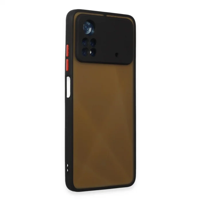 BUĞZ Xiaomi Poco X4 Pro 5g Kılıf Montreal Silikon Kapak - Siyah