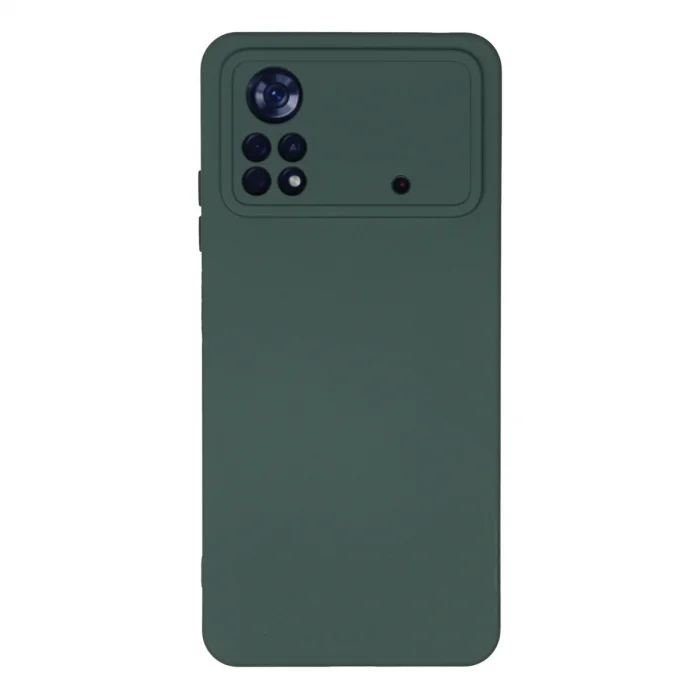 BUĞZ Xiaomi Poco X4 Pro 5g Kılıf Nano İçi Kadife Silikon - Koyu Yeşil
