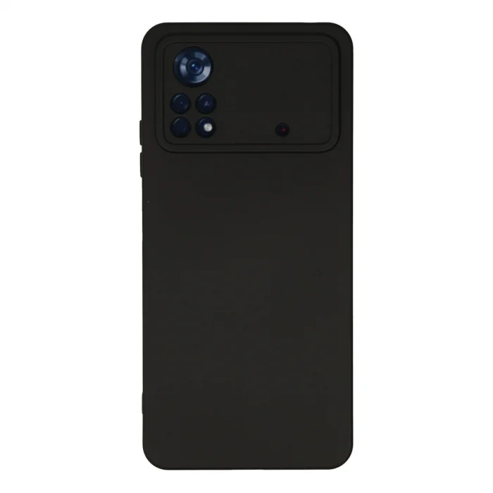 BUĞZ Xiaomi Poco X4 Pro 5g Kılıf Nano İçi Kadife Silikon - Siyah