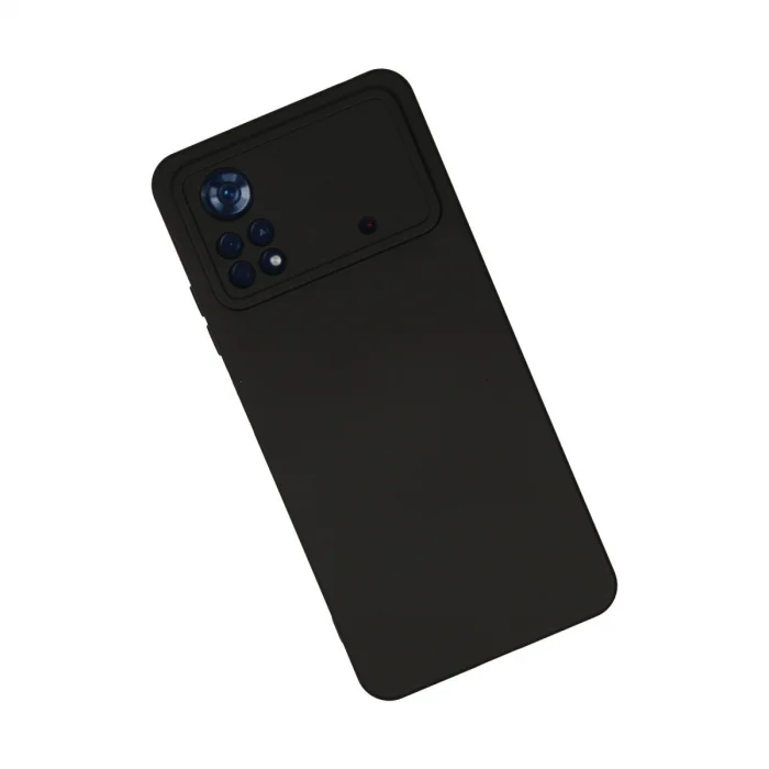 BUĞZ Xiaomi Poco X4 Pro 5g Kılıf Nano İçi Kadife Silikon - Siyah