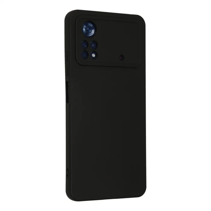 BUĞZ Xiaomi Poco X4 Pro 5g Kılıf Nano İçi Kadife Silikon - Siyah