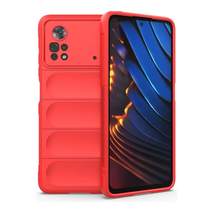 BUĞZ Xiaomi Poco X4 Pro 5g Kılıf Optimum Silikon - Kırmızı