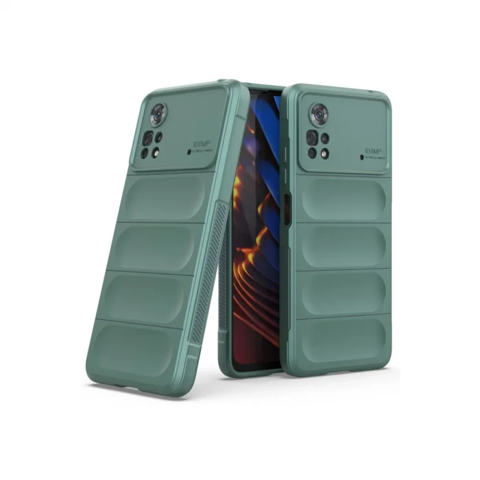 BUĞZ Xiaomi Poco X4 Pro 5g Kılıf Optimum Silikon - Koyu Yeşil