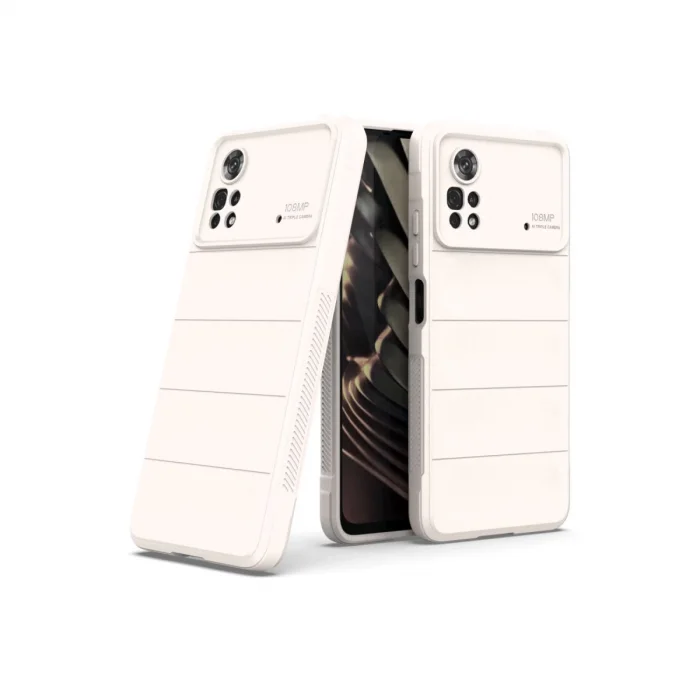BUĞZ Xiaomi Poco X4 Pro 5g Kılıf Optimum Silikon - Krem