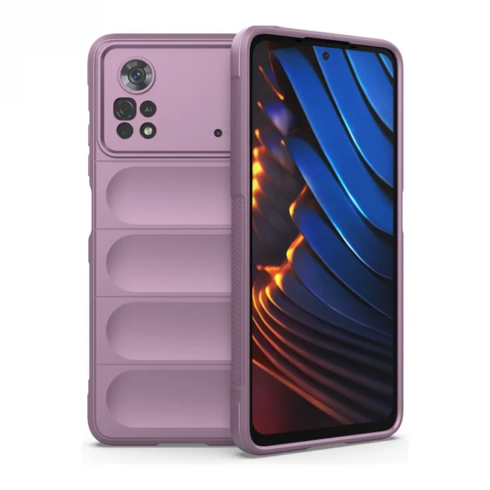 BUĞZ Xiaomi Poco X4 Pro 5g Kılıf Optimum Silikon - Mor