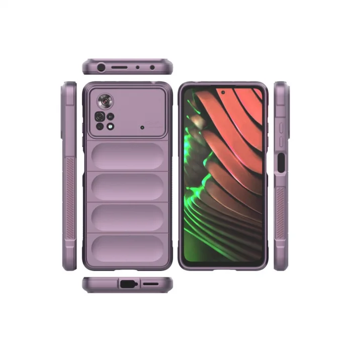 BUĞZ Xiaomi Poco X4 Pro 5g Kılıf Optimum Silikon - Mor